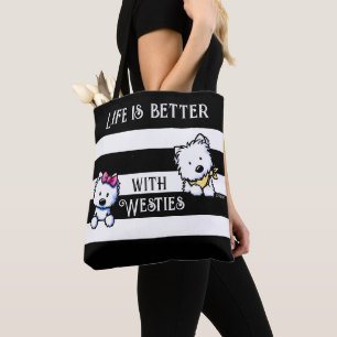 Sac fourre-tout KiniArt Westie Terriers