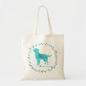 Sac fourre-tout Labrador - cadeau bleu Pastel pers (Devant)