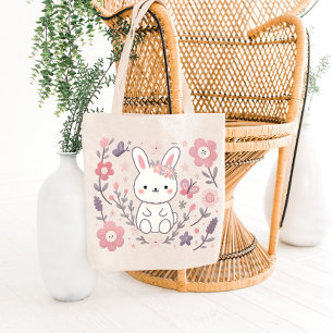 Sac fourre-tout lapin floral fantaisiste