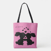 Sac fourre-tout lapin rose (Dos)