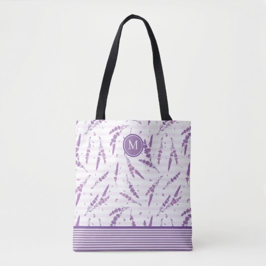 Sac fourre-tout Lavande Monogramme (Devant)