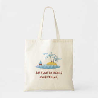 sac fourre-tout "L'eau salée guérit tout"