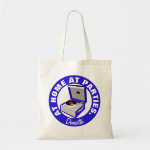 Sac fourre-tout lecteur de disque Blue Retro Danse