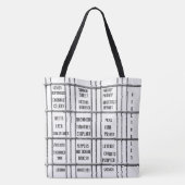 Sac fourre-tout Légumes noirs et blancs (Dos)