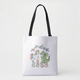 Sac fourre-tout licorne et dragon mignon pour enfa