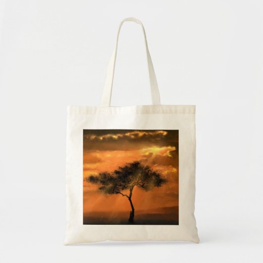 Sac fourre-tout Lonely Tree Sunbeams - Lever du so (Devant)