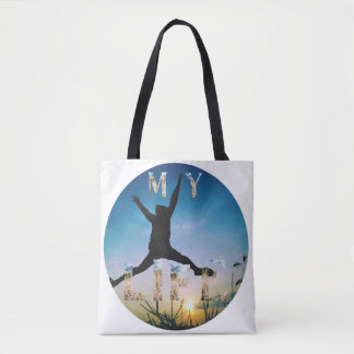 Sac fourre-tout Ma vie – Dessin inspirant de la na