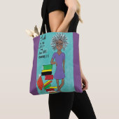 Sac fourre-tout maigre noir à note (pourpre) (De près)