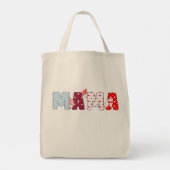Sac fourre-tout Mama Patchwork - Design de lettre (Dos)