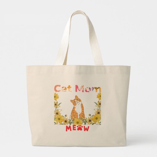 Sac fourre-tout maman chat (Dos)