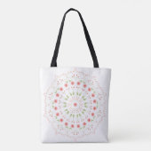 Sac fourre-tout mandala floral pêche (Dos)