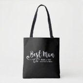 Sac fourre-tout Mariage Best Man | Script moderne  (Devant)