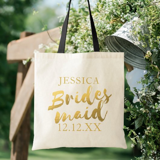 Sac fourre-tout Mariage Elegant Gold Bridesmaid