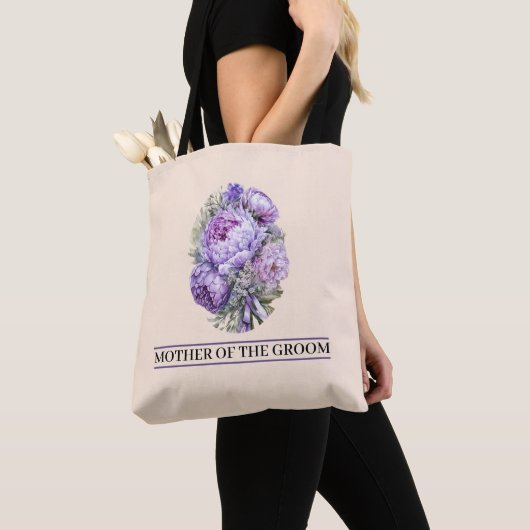 Sac fourre-tout mariage lavande (De près)