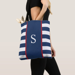 Sac fourre-tout marin rayé personnalisé