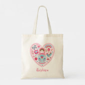Sac fourre-tout Matryoshka Coeur rose mignon (Dos)