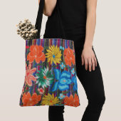 Sac fourre-tout mexicain à conception de broderie (De près)