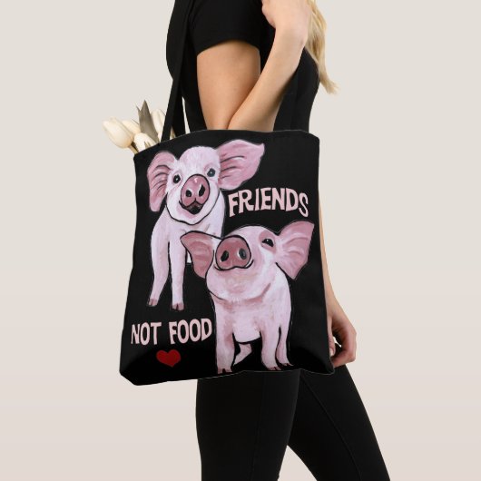 Sac fourre-tout mignon à porcs de nourriture (De près)