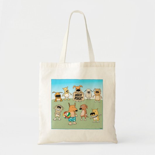 Sac fourre-tout mignon à règle de chiens (Devant)