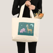 Sac fourre-tout mignon avec éléphant et girafe (Devant (produit))