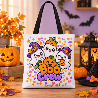 Sac fourre-tout mignon d'Halloween Boo Crew