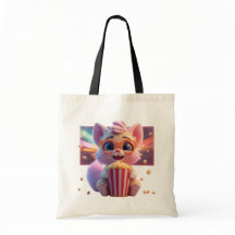 Sac fourre-tout Mignon Kitty Popcorn