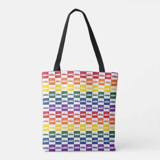 Sac fourre-tout Mini Cooper en carton arc-en-ciel (Dos)