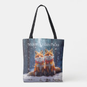 Sac fourre-tout modèle renards mignons dans une fo (Dos)