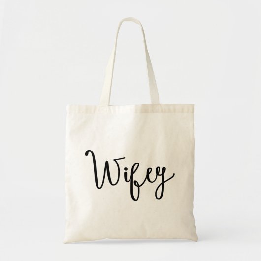 Sac fourre-tout moderne à calligraphie de Wifey (Devant)