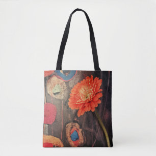 Sac fourre-tout moderne à flower power