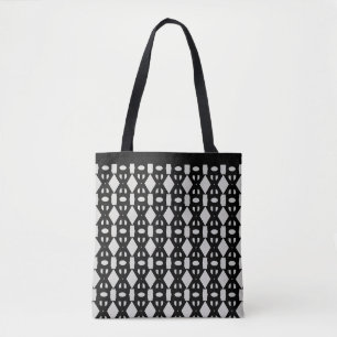 Sac fourre-tout moderne à motif forme gris argenté