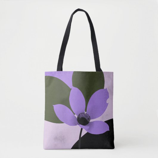 Sac fourre-tout moderne Purple Bloom – Mini botani (Devant)