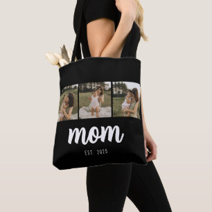 Sac fourre-tout Mom Established Script Noir 3 Phot