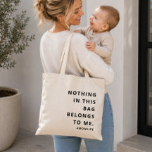 Sac fourre-tout Mom Life | Cadeau de citation amus