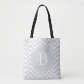 Sac fourre-tout Monogram Chevron Vert Mint (Devant)