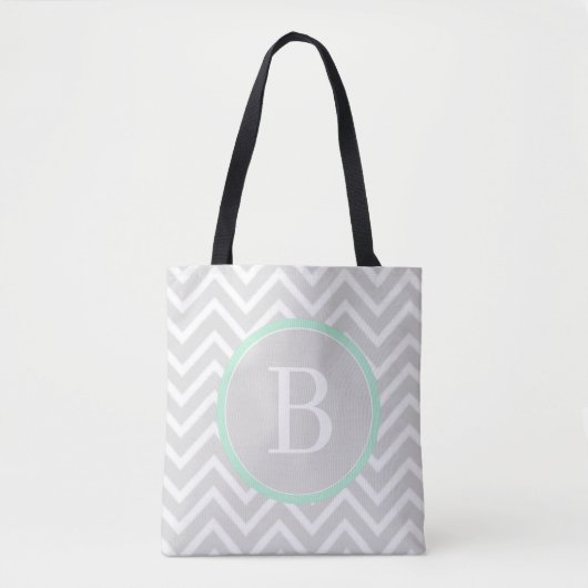Sac fourre-tout Monogram Chevron Vert Mint (Devant)