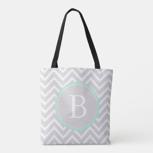 Sac fourre-tout Monogram Chevron Vert Mint (Dos)