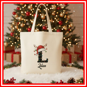 Sac fourre-tout Monogram Family Noël bois de cerf 