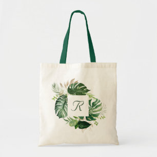 Sac fourre-tout monogramme aux feuilles de palmier