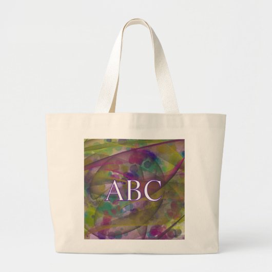 Sac fourre-tout Monogramme Avec Conception Colorée (Devant)