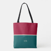 Sac fourre-tout Monogramme Chic Moderne Vin Rouge (Dos)