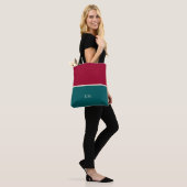 Sac fourre-tout Monogramme Chic Moderne Vin Rouge (Sur le modèle)