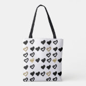 Sac fourre-tout Monogramme Coeur Noir & Or (Dos)
