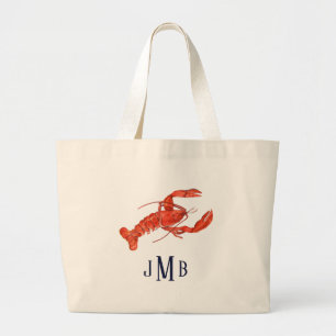 Sac fourre-tout monogramme de homard nautique