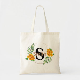 Sac fourre-tout monogramme de nom personnalisé