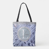 Sac fourre-tout Monogramme de perles bleues ébloui (Dos)