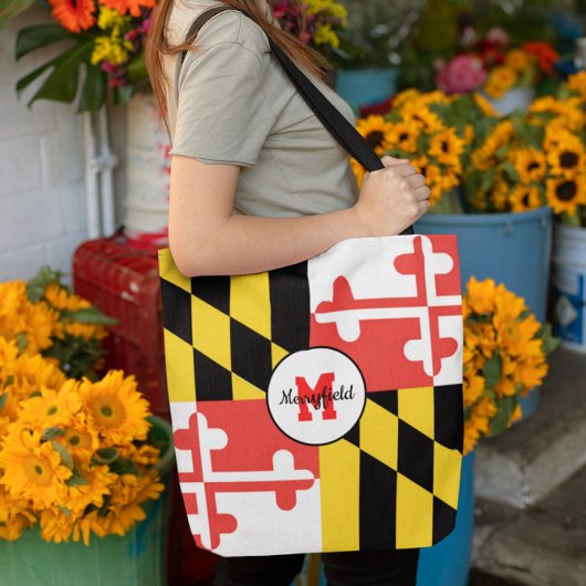 Sac fourre-tout monogramme du drapeau du Maryland