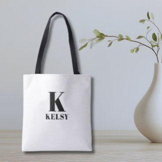 Sac fourre-tout monogramme et nom