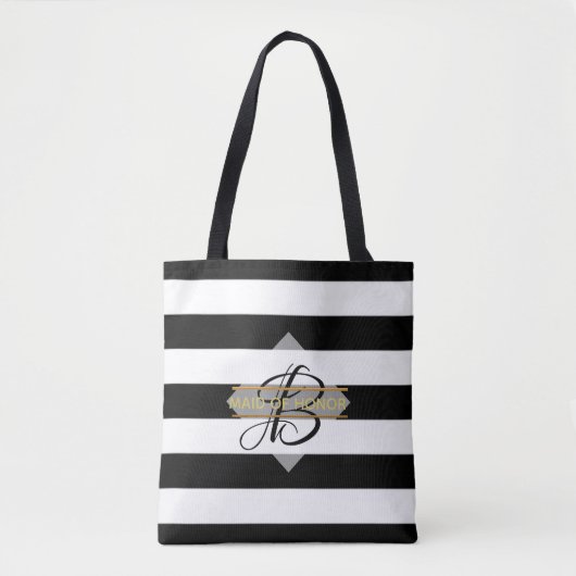 Sac fourre-tout MONOGRAMME Glamour noir blanc (Devant)