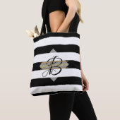 Sac fourre-tout MONOGRAMME Glamour noir blanc (De près)